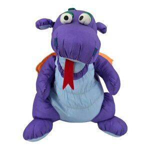 Vintage Chosun Parachute Puffy Dragon Dinosaur Purple 15" Plush Stuffed Animal